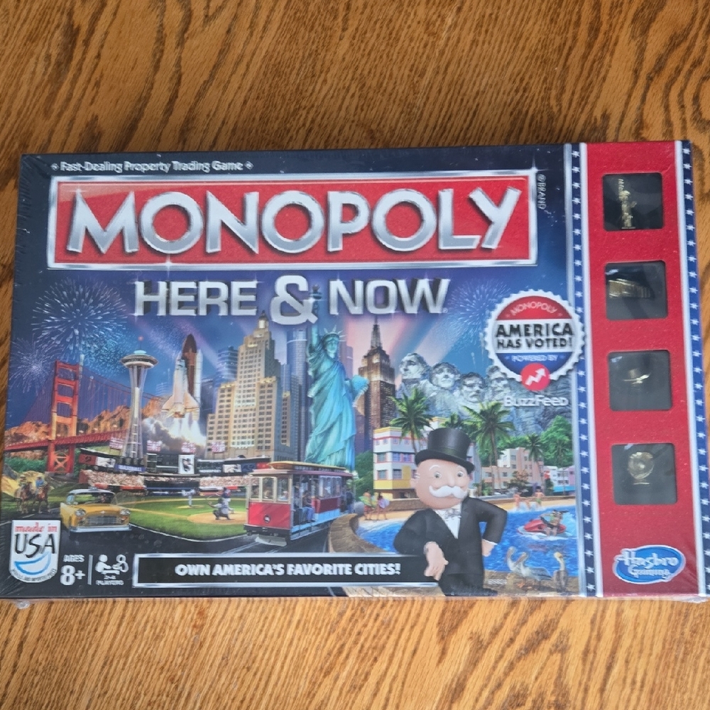 Hasbro Monopoly Here & Now - Red and Blue Edition - Factory Sealed Never Opened